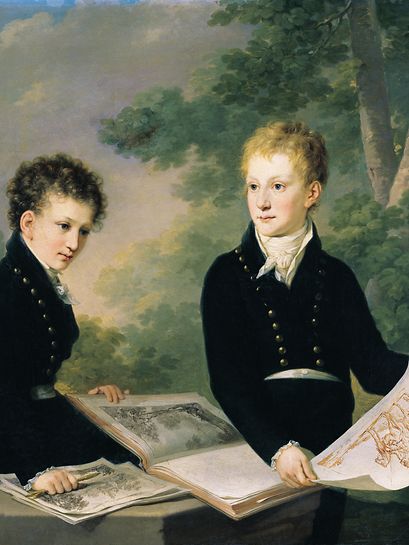 Detail from “Portrait of the sons of Prince Johann I of Liechtenstein: Prince Franz de Paula (1802–1887)