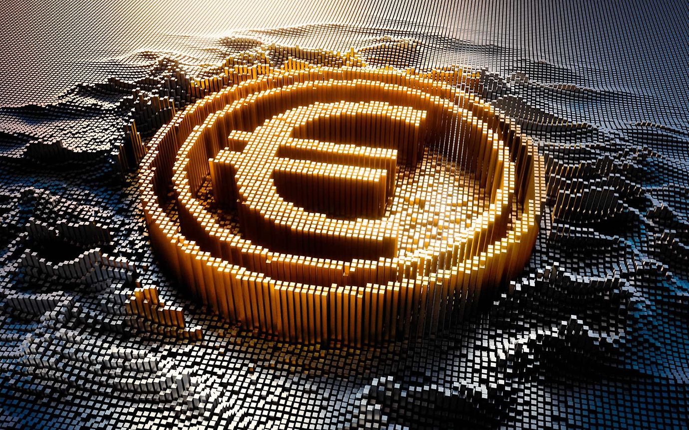 visualization of a digital euro