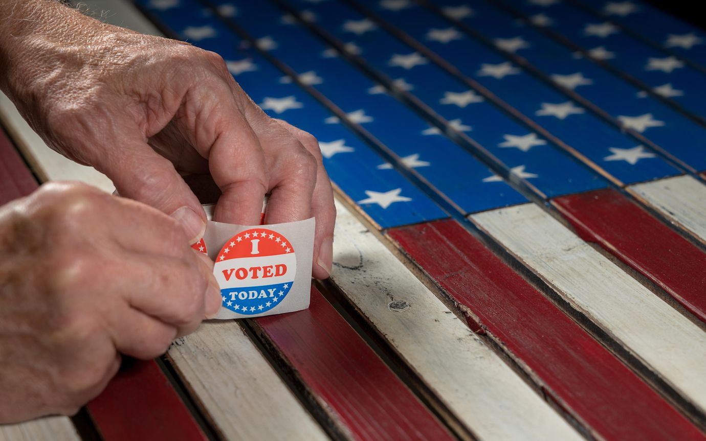 American vote sticker 