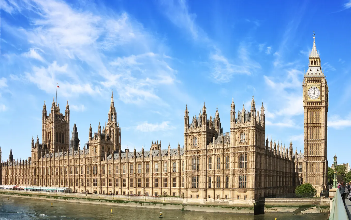 Palace of Westminster in spring