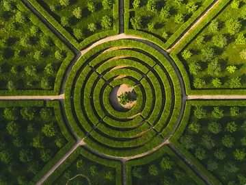 Czech castle maze view