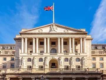 Bank of England building in City of London