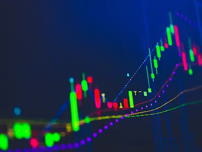 Stock market investment trading graph