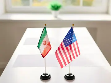 US and Iran flag